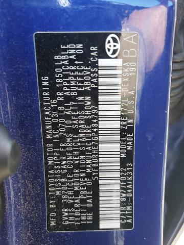 2016 TOYOTA COROLLA L - 5YFBURHE7GP484797
