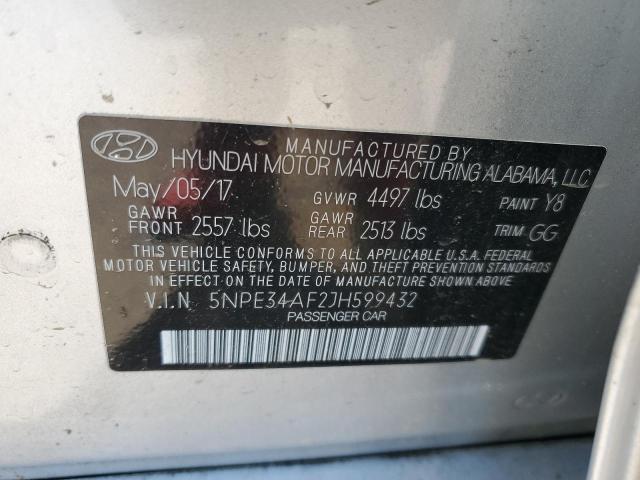2018 HYUNDAI SONATA SPO - 5NPE34AF2JH599432