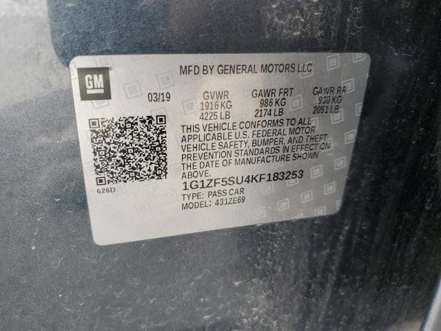 2019 CHEVROLET MALIBU HYB - 1G1ZF5SU4KF183253