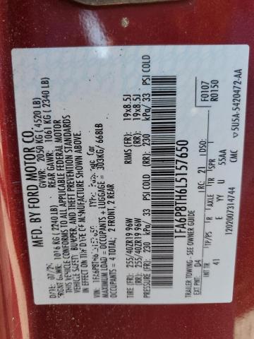 2020 FORD MUSTANG - 1FA6P8TH6L5157650