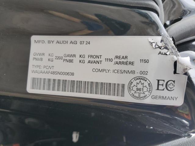 2025 AUDI A4 45 WAUAAAF48SN000638