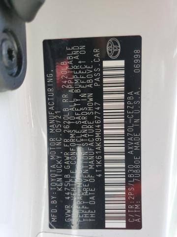 2021 TOYOTA CAMRY XSE 4T1K61AK9MU467747