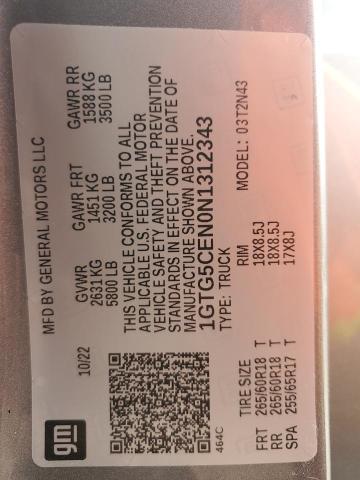 2022 GMC CANYON ELE 1GTG5CEN0N1312343
