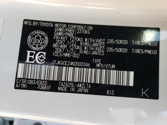 2022 LEXUS NX 350 JTJKGCEZ4N2000346
