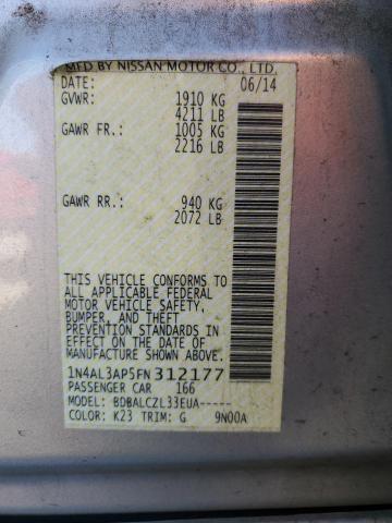 2015 NISSAN ALTIMA 2.5 - 1N4AL3AP5FN312177