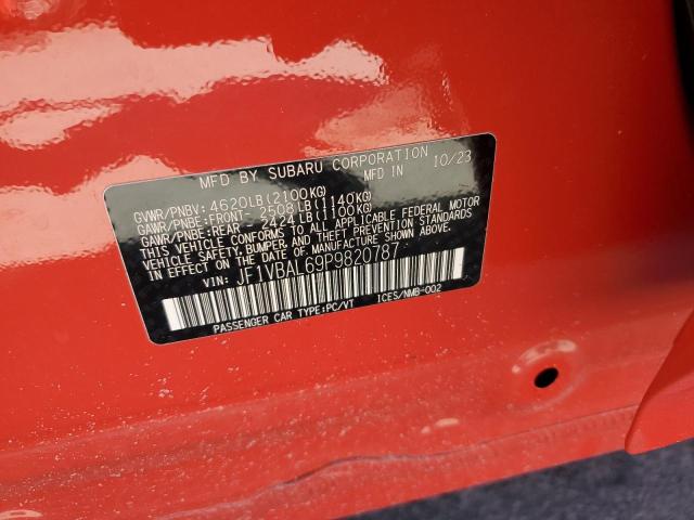 2023 SUBARU WRX LIMITE JF1VBAL69P9820787