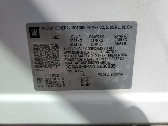 2020 CHEVROLET EQUINOX LS - 3GNAXHEV2LS680085