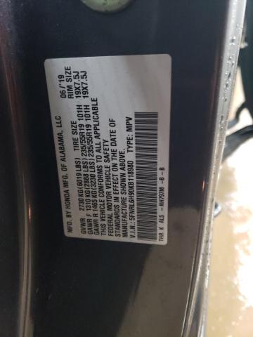 2019 HONDA ODYSSEY EL 5FNRL6H90KB118980