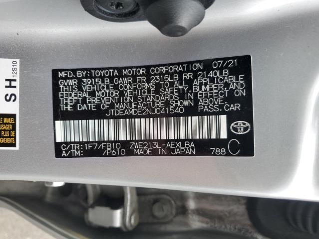 2022 TOYOTA COROLLA LE - JTDEAMDE2NJ041540
