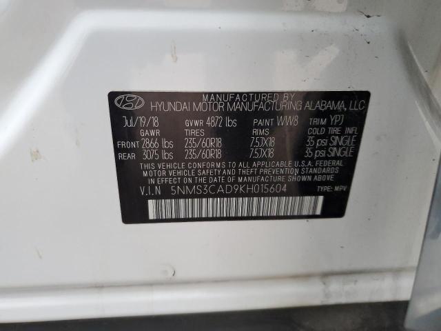 2019 HYUNDAI SANTA FE S - 5NMS3CAD9KH015604