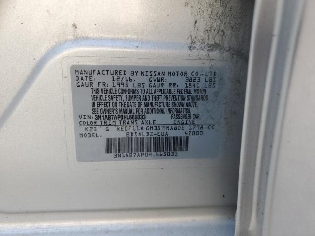 2017 NISSAN SENTRA S - 3N1AB7AP0HL665033