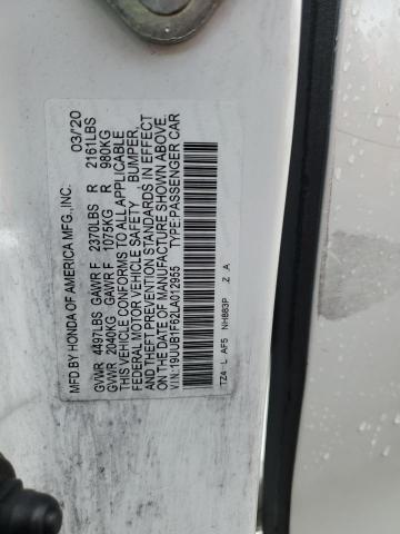 2020 ACURA TLX TECHNO 19UUB1F62LA012955
