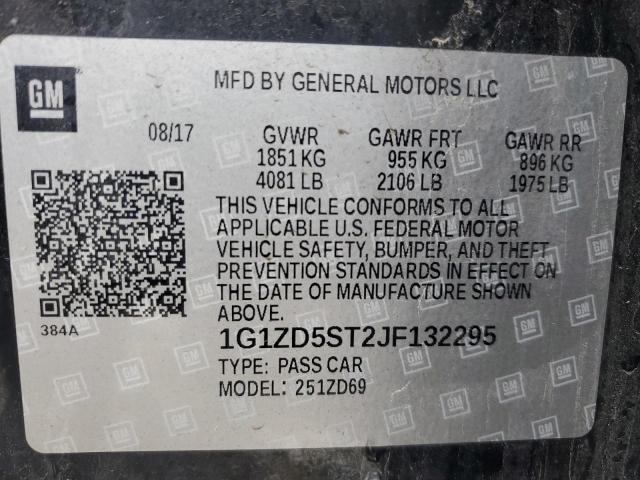 2018 CHEVROLET MALIBU LT - 1G1ZD5ST2JF132295