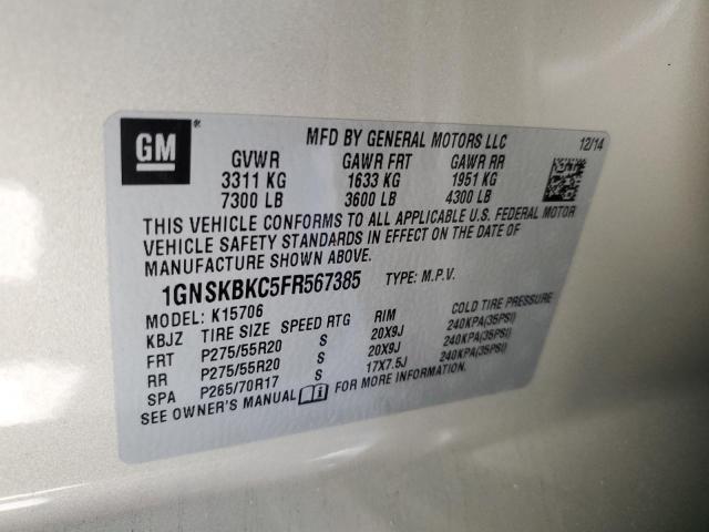 2015 CHEVROLET TAHOE K150 - 1GNSKBKC5FR567385