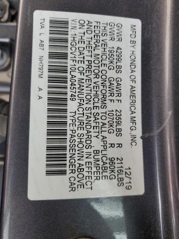 2020 HONDA ACCORD LX - 1HGCV1F10LA045749