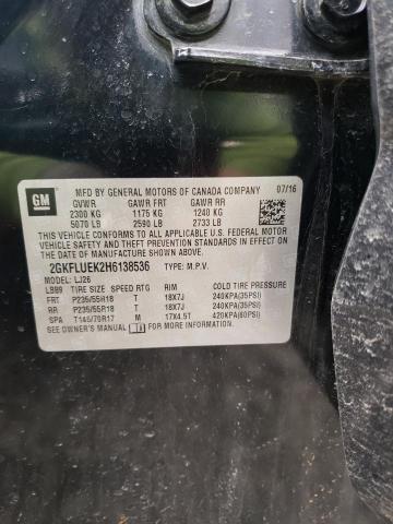 2017 GMC TERRAIN SL - 2GKFLUEK2H6138536