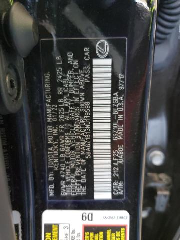 2022 LEXUS ES 350 BAS 58AGZ1B13NU119598