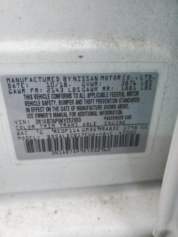 2019 NISSAN SENTRA S - 3N1AB7AP9KY252960