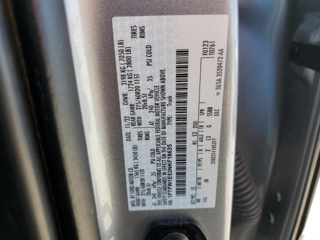 2022 FORD F150 SUPER - 1FTFW1E53NKF18635