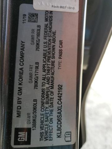 2020 CHEVROLET SPARK 1LT - KL8CD6SAXLC442192