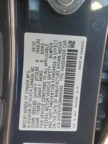 2022 HONDA CIVIC SPOR - 2HGFE2F52NH582682