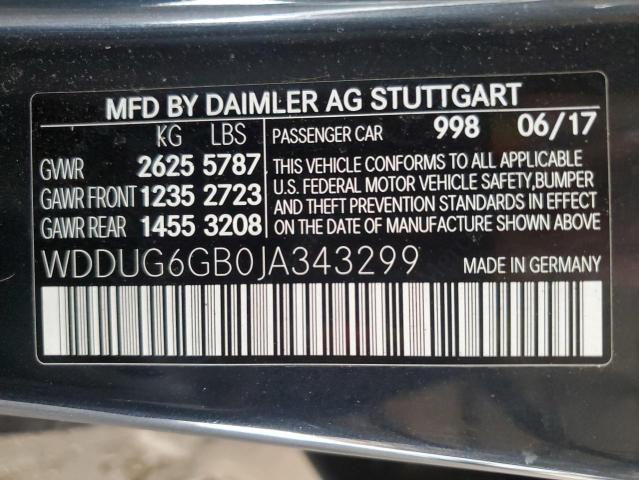 2018 MERCEDES-BENZ S 450 WDDUG6GB0JA343299