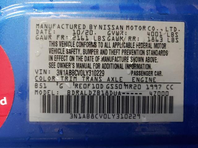 2020 NISSAN SENTRA SV - 3N1AB8CV0LY310229