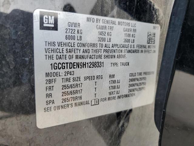 2017 CHEVROLET COLORADO Z - 1GCGTDEN9H1298331