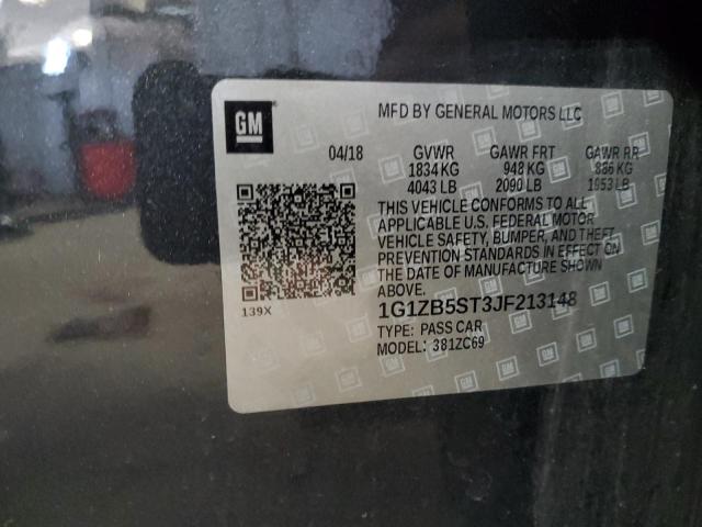 2018 CHEVROLET MALIBU 1G1ZB5ST3JF213148