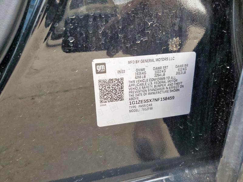 2022 CHEVROLET MALIBU PRE - 1G1ZE5SX7NF158459