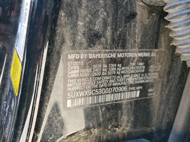 2016 BMW X3 XDRIVE2 5UXWX9C53G0D70906