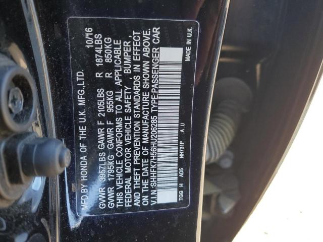 2017 HONDA CIVIC EX - SHHFK7H56HU206285
