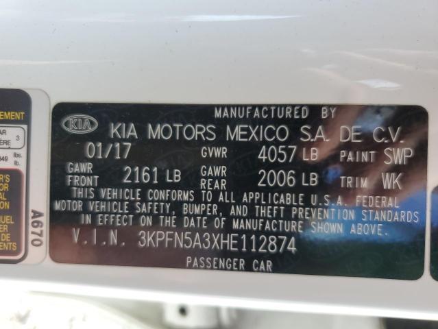 2017 KIA FORTE EX 3KPFN5A3XHE112874