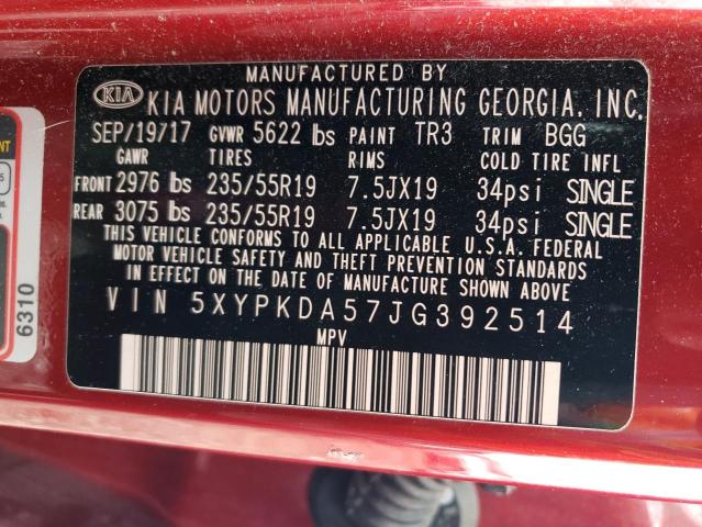 2018 KIA SORENTO SX - 5XYPKDA57JG392514