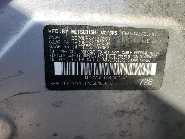 2021 MITSUBISHI MIRAGE ES - ML32AUHJXMH007140