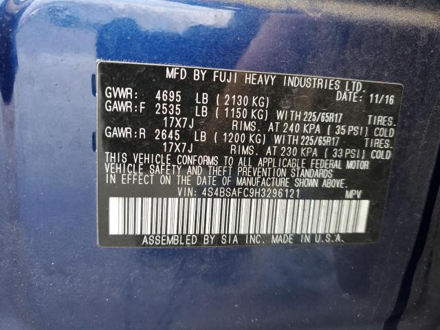 2017 SUBARU OUTBACK 2. - 4S4BSAFC9H3296121
