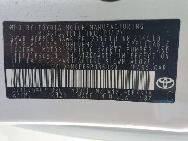 2024 TOYOTA COROLLA NI - 5YFB4MCE6RP185363