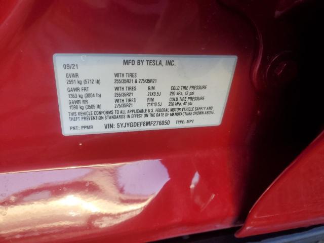 2021 TESLA MODEL Y - 5YJYGDEF8MF276050