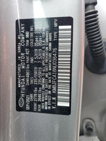 2022 HYUNDAI TUCSON SEL - KM8JFCA18NU036476