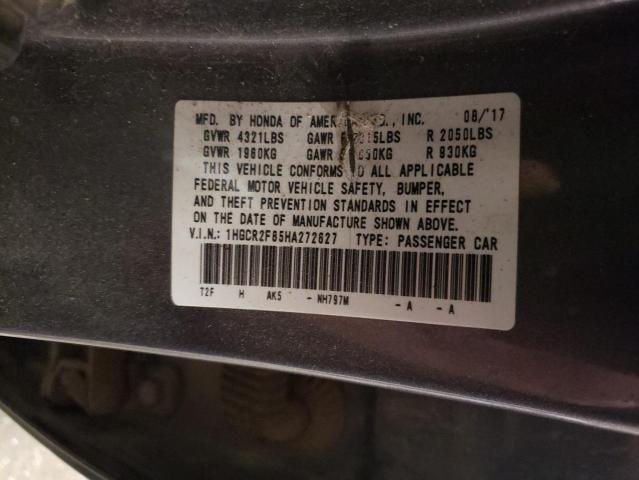 2017 HONDA ACCORD EXL - 1HGCR2F85HA272627