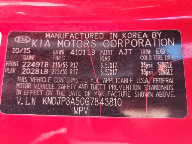 2016 KIA SOUL + KNDJP3A50G7843810