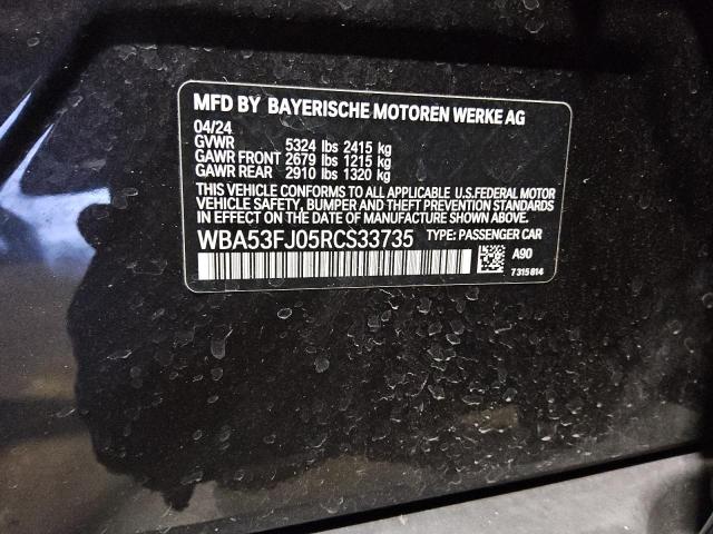 2024 BMW 530 XI - WBA53FJ05RCS33735
