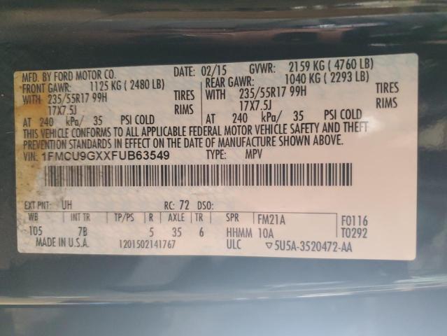 2015 FORD ESCAPE SE - 1FMCU9GXXFUB63549