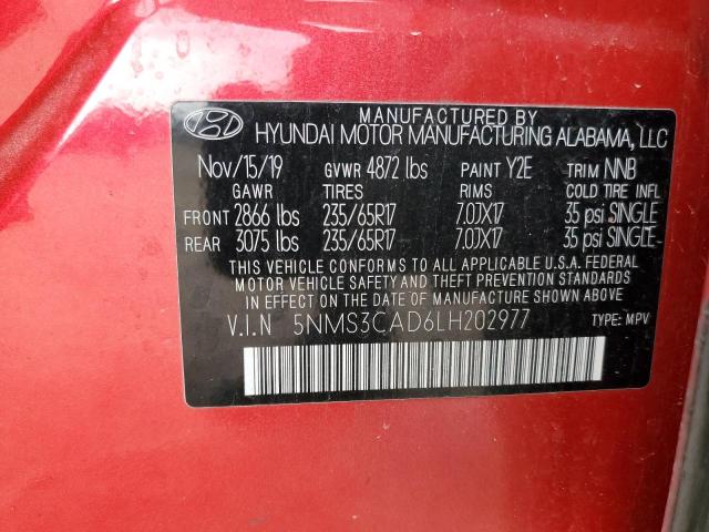 2020 HYUNDAI SANTA FE S - 5NMS3CAD6LH202977