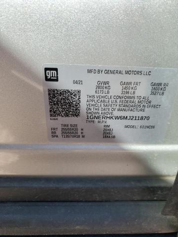 2021 CHEVROLET TRAVERSE L - 1GNERHKW6MJ211870