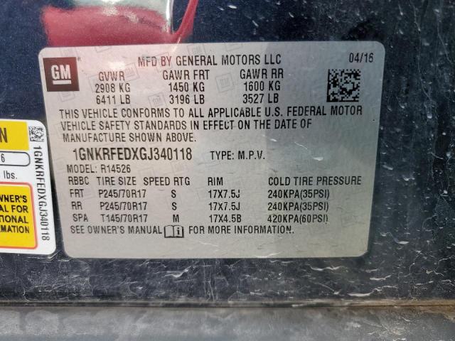 2016 CHEVROLET TRAVERSE L - 1GNKRFEDXGJ340118