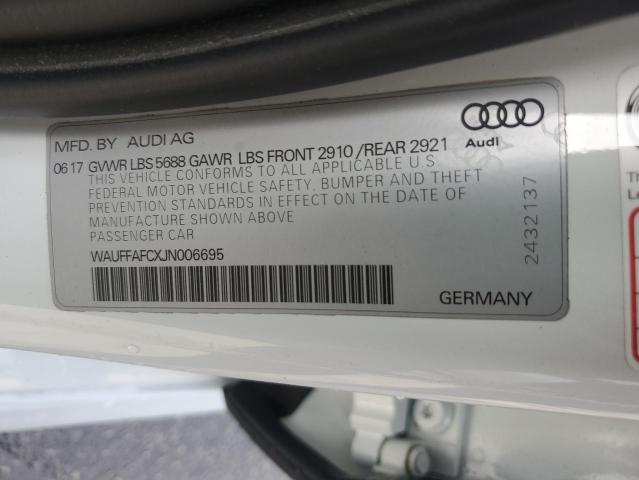 2018 AUDI S6 PREMIUM WAUFFAFCXJN006695