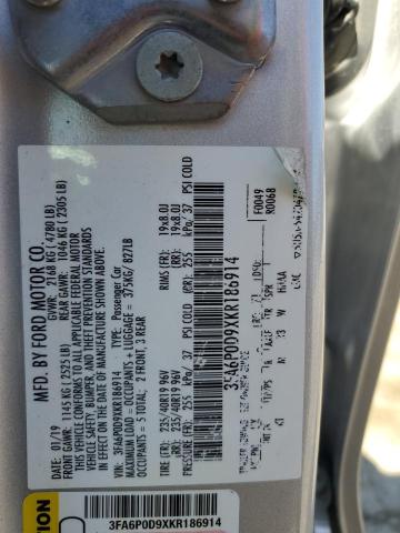 2019 FORD FUSION TIT - 3FA6P0D9XKR186914