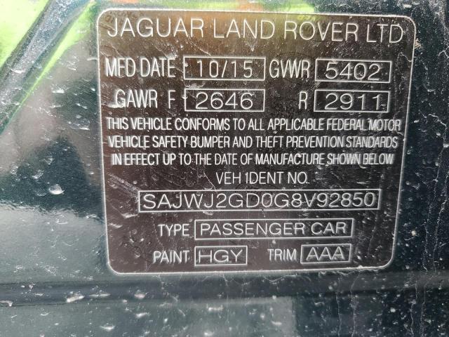 2016 JAGUAR XJL PORTFO SAJWJ2GD0G8V92850