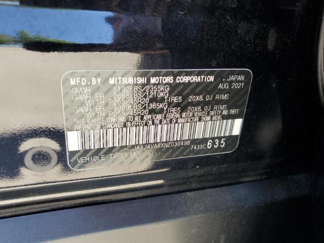 2022 MITSUBISHI OUTLANDER - JA4J4VA8XNZ030498